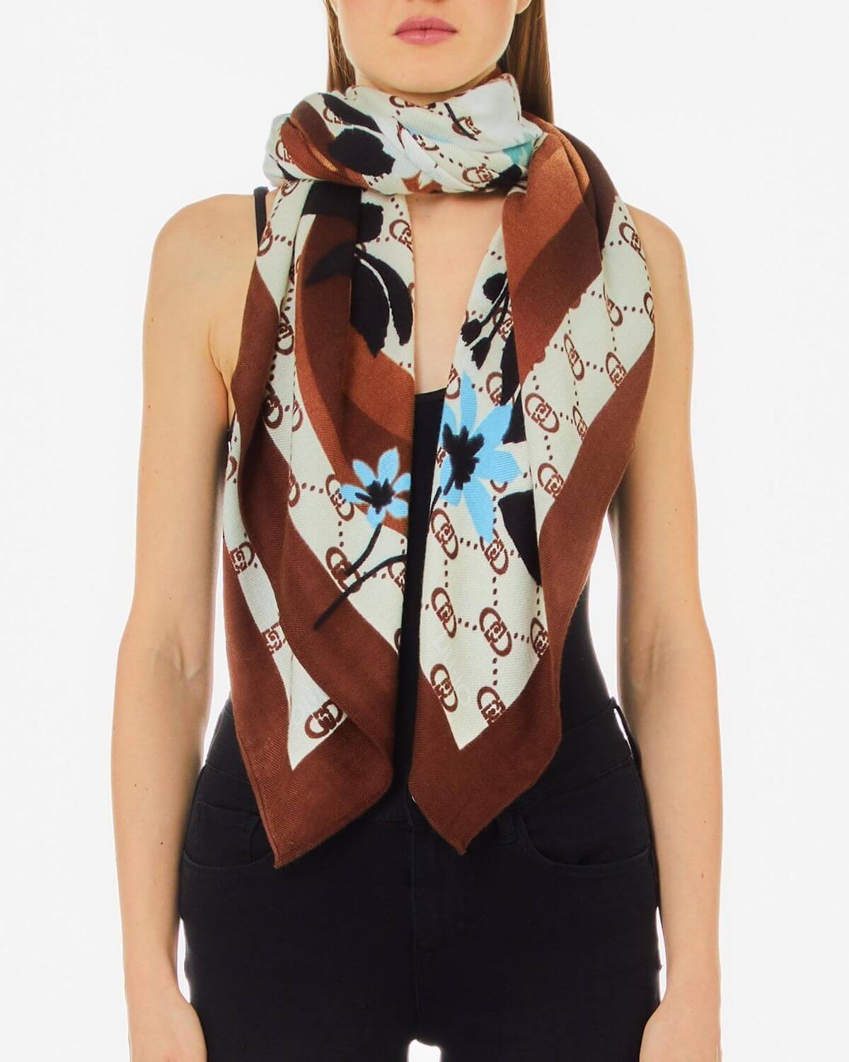 Floral Scarves Liu Jo Scarves Cream Viscose Women's Lurex