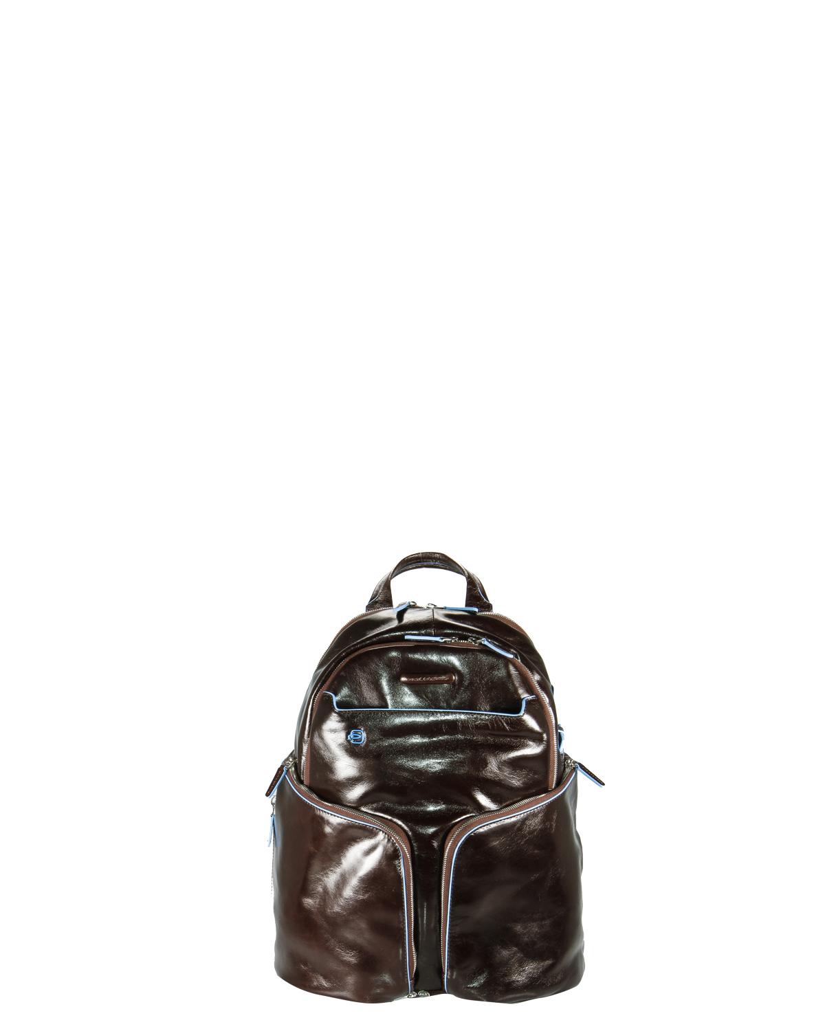 piquadro leather backpack
