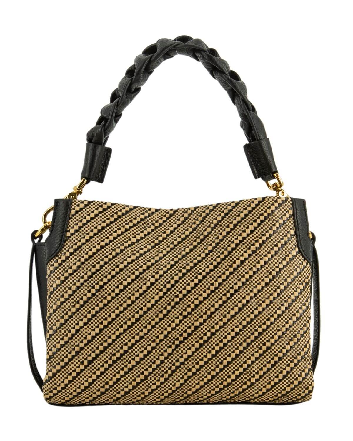 Women: HANDBAG BOHEME BICOLOR STRAW